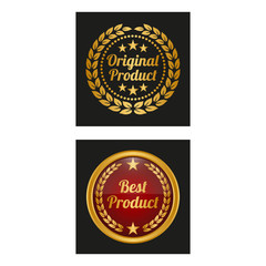 Original product label in two versions.