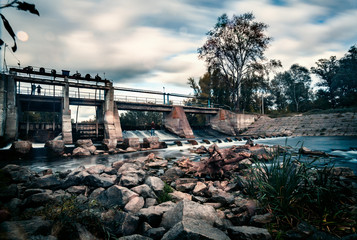 Old dum in rural site long exposure shot