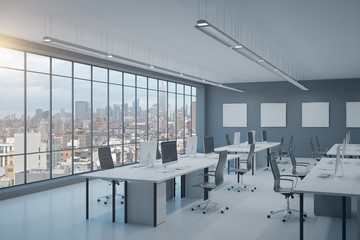 Fototapeta na wymiar Contemporary coworking office interior