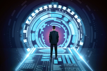 Businessman in space tunnel © Who is Danny