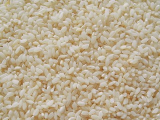 White rice macro top view background