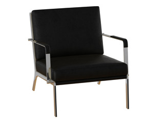 Black office armchair 3d rendering