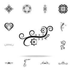 ornament with flowers icon. Ornaments icons universal set for web and mobile