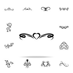 heart ornament icon. Ornaments icons universal set for web and mobile