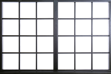 Window frame with glass, closeup. Home interior