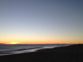 sunset on beach