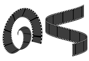 Fototapeta na wymiar Set of film strip frame, vector template illustration