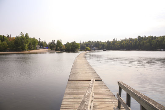 Peacefull landscape view. Lake of the Woods, Kenora, Canada.