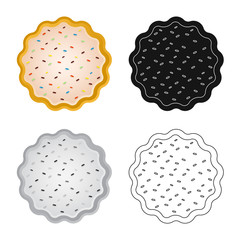 Isolated object of biscuit and bake sign. Collection of biscuit and chocolate vector icon for stock.