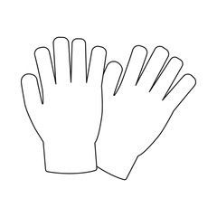 Vector design of glove and winter icon. Collection of glove and equipment vector icon for stock.