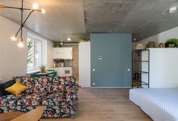 Rest zone in a modern apartment. Reading area in studio apartments.  © Aleks Kend