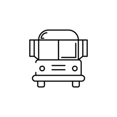 school bus icon. Element of transportation icon for mobile concept and web apps. Thin line school bus icon can be used for web and mobile
