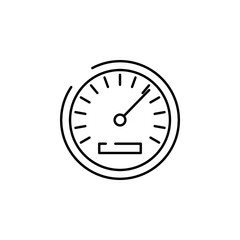 speedometer icon. Element of transportation icon for mobile concept and web apps. Thin line speedometer icon can be used for web and mobile
