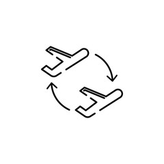 change transport aircraft icon. Element of transportation icon for mobile concept and web apps. Thin line change transport aircraft icon can be used for web and mobile