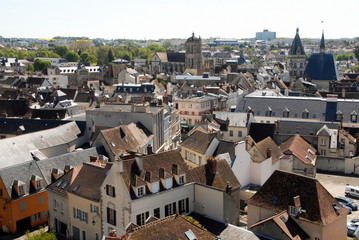Ville de Dreux, les toits de la ville, département d'Eure-et-Loir, Normandie, France