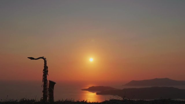 Sunset and saxophone