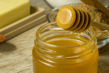 Ingredients for making healthy biscuit.