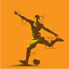 Soccer and Football Player Man LOGO VECTOR