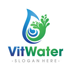 Pure Water Logo Vector Inspiration