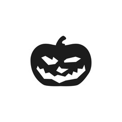 pumpkin halloween silhouette. Element of halloween illustration. Premium quality graphic design icon. Signs and symbols collection icon for websites, web design, mobile app
