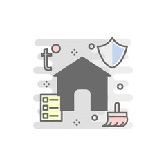 Obraz premium smart House colored icon. Element of colored smart technology icon for mobile concept and web apps. Color smart House icon can be used for web and mobile