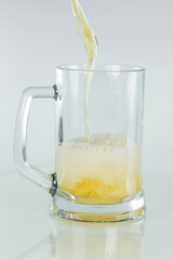 Oktoberfest.Glass of beer on isolated white background