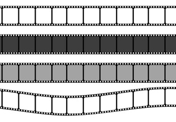 Set of film strip frame, vector template illustration