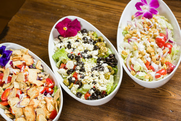 Close up shot of mixed vegtable salad