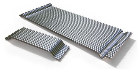 Steel fiber for concrete reinforcement glued in a row