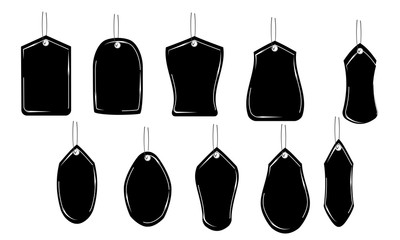 collection of price tag label sale banner web badge stamp icon vector