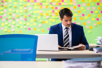 Businessman with many conflicting priorities   