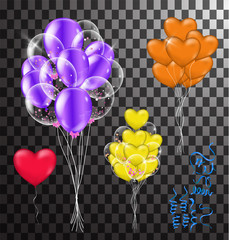 Happy Birthday typography vector design for greeting cards and poster with balloon