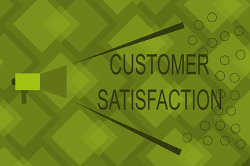 Writing note showing Customer Satisfaction. Business photo showcasing Exceed Consumer Expectation Satisfied over services.