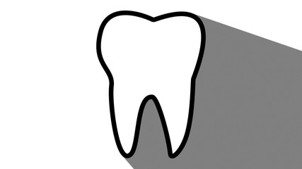 Tooth dentistry icon long shadow