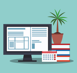 Office elements cartoons