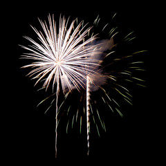 Fireworks on a night sky
