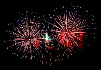 Fireworks on a night sky