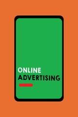 Text sign showing Online Advertising. Conceptual photo Internet Web Marketing to Promote Products and Services.