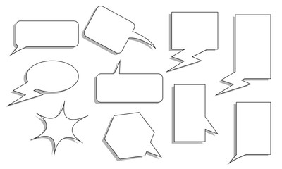 set of quote box,frame talk,bubble speech,balloon talk template illustration vector