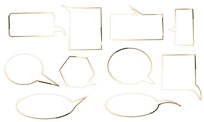 Fototapeta premium set of quote box,frame talk,bubble speech,balloon talk template illustration vector