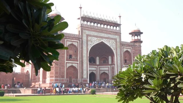 the Great Gate (Darwaza-i rauza), the main entrance to the Taj Mahal, Agra, Uttar Pradesh, India