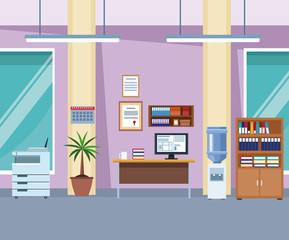 Office interior scenery