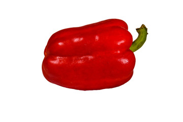 Red bulgarian pepper isolated on a white background