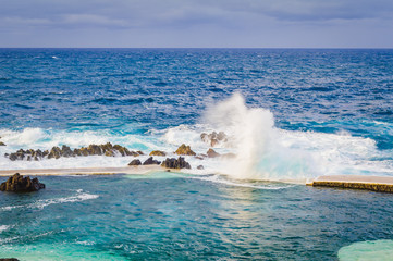 Natural swimming pools in Porto Moniz. Madeira. Portugal
