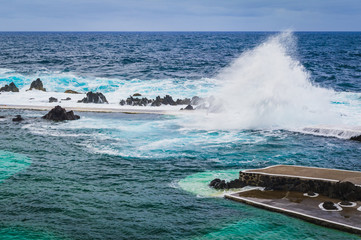 Natural swimming pools in Porto Moniz. Madeira. Portugal