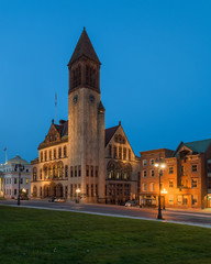 Albany City Hall at night in Albany, New York