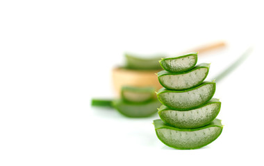 Stack of slice aloe vera