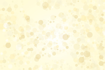 Light yellow, Golden bokeh background. Scalable vector illustration. Pattern with circles of different scale and transparency
