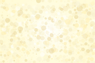 Light yellow, Golden bokeh background. Scalable vector illustration. Pattern with circles of different scale and transparency