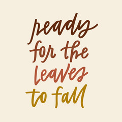 Ready for the leaves to fall